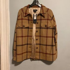 Pendleton Tan Windowpane Daphne Wool Jacket